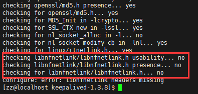 如何在Linux系统中安装keepalive”>, </p> <p>, <强> 4,编译安装keepalive </强> </p> <p>让<br/>让安装</p> <p> <强> 3,配置防火墙</强> </p> <p> firewall-cmd——直接永久——添加规则ipv4滤波器输入0 \界面p4p1——目的地224.0.0.18 vrrp协议- j接受</p> <p> firewall-cmd——直接永久——添加规则ipv4滤波器输出0 \ out-interface p4p1——目的地224.0.0.18 vrrp协议- j接受</p> <p> firewall-cmd——重载</p> <p>注意:上述【p4p1】为配置的网卡名称。</p> <p> <强> 4,配置服务启动</强> </p> <p> cp/home/zz/user/software/keepalived-1.3.8/keepalive/etc/init。d/keepalive/etc/init.d/<br/> mkdir/etc/keepalived <br/> cp/usr/local/etc/keepalived/keepalived。参看/etc/keepalived/</p> <p>执行完成后,即可使用服务的形式启动keepalive,如下:</p> <p>服务keepalive开始</p> <p>如果使用服务keepalive状态命令查看状态出现如下问题:</p> <p>/etc/init。d/keepalive:行15:/etc/sysconfig/keepalived:没有那个文件或目录</p> <p>则需要执行:</p> <p> ln - s/usr/local/etc/sysconfig/keepalived/etc/sysconfig/</p> <p>执行成功后,重启keepalive服务,即可查看状态。<br/> </p> <p>如果keepalive启动不成功,错误信息如下:</p> <p> Keepalived_vrrp退出与永久错误配置。终止</p> <p>说明keepalive核心配置文件配置有误,继续往下配置即可,此问题先不用处理。</p> <p> <强> 5,配置双机</强> </p> <p> keepalive配置文件为:/etc/keepalive/keepalived.conf, <br/> </p> <p>现进行如下配置:<br/> </p> <p>使用10.122.111.80为主节点,<br/> </p> <p>使用10.122.111.81为从节点进行配置,<h2 class=