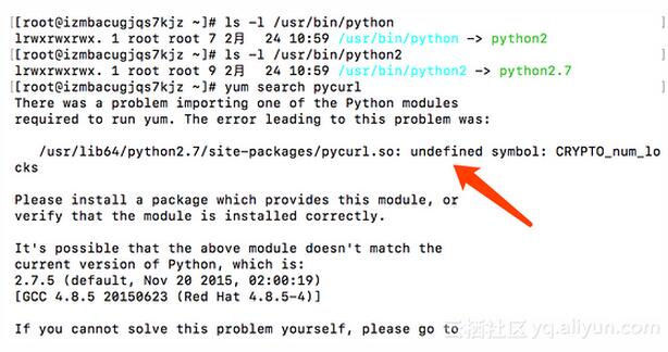  Yum中报错:“pycurl。所以:未定义符号:CRYPTO_num_locks”的问题排查“> <br/>
　　</p>
　　<p>百胜现在可以用了。</p>
　　<p> </p>
　　<p> ldconfig是一个动态链接库管理命令,为了让动态链接库为系统所共享,还需运行动态链接库的管理命令——ldconfig。</p>
　　<p> ldconfig命令的用途,主要是在默认搜寻目录(/lib和/usr/lib)以及动态库配置文件/etc/ld.so。配置内所列的目录下,搜索出可共享的动态链接库(格式如前介绍,自由* . so *),进而创建出动态装入程序(ld.so)所需的连接和缓存文件。缓存文件默认为/etc/ld.so.cache,此文件保存已排好序的动态链接库名字列表。</p>
　　<p> ldd作用:用来查看程序运行所需的共享库,常用来解决程序因缺少某个库文件而不能运行的一些问题。</p>
　　<p> </p>
　　<p>以上就是这篇文章的全部内容了,希望本文的内容对大家的学习或者工作能带来一定的帮助,如有疑问大家可以留言交流,谢谢大家对的支持。</p><h2 class=