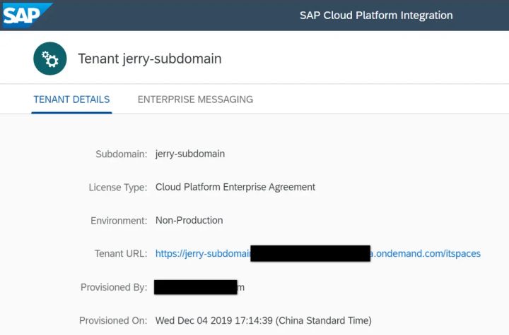  SAP云平台上CPI的初始化工作