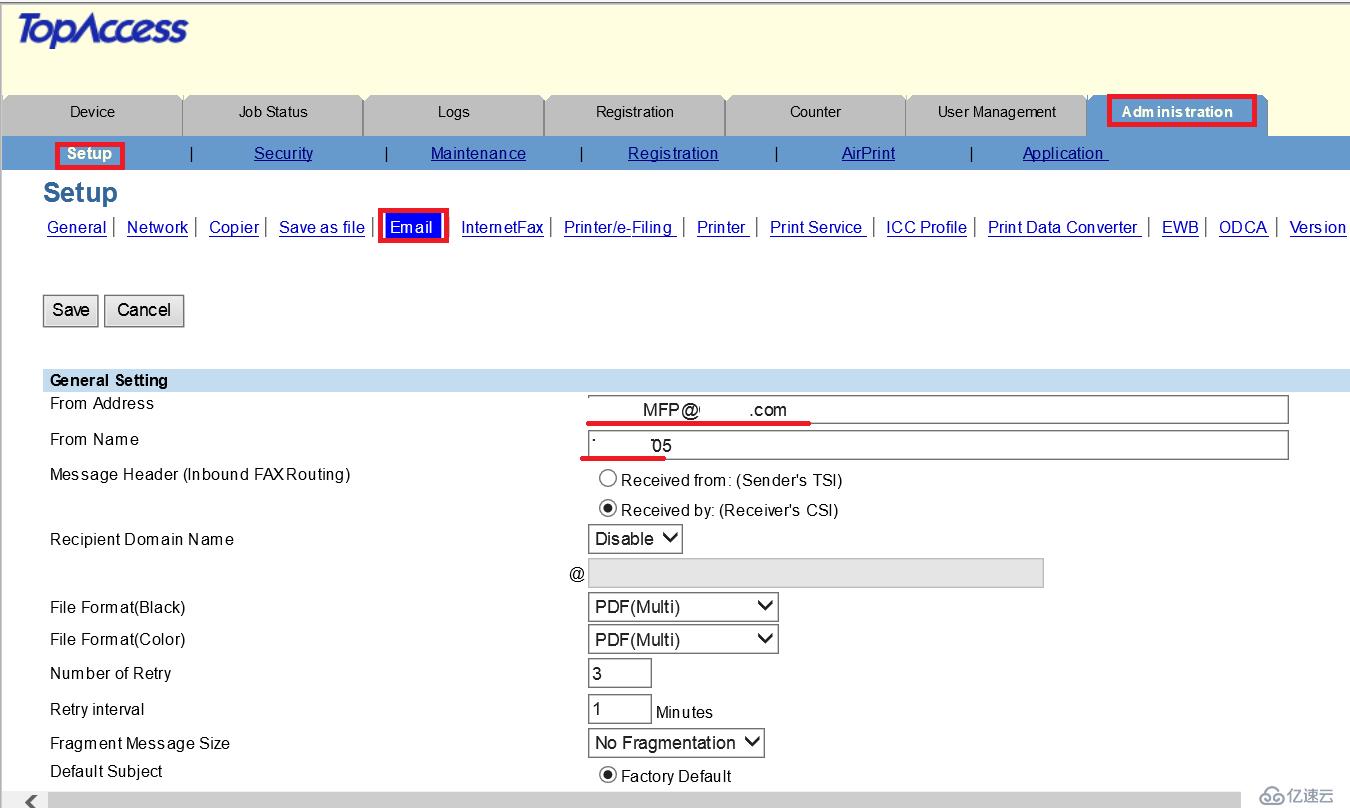如何在MFP上使用Office365邮箱账号配置扫描到邮箱之东芝e-STUDIO2500 