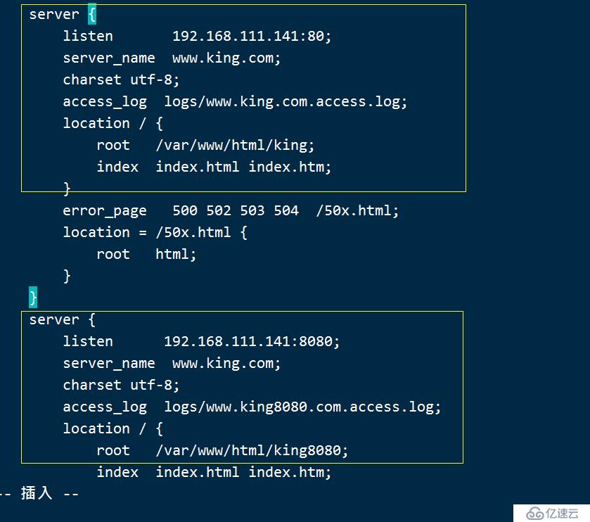  Nginx虚拟主机之基于域名,端口,IP地址