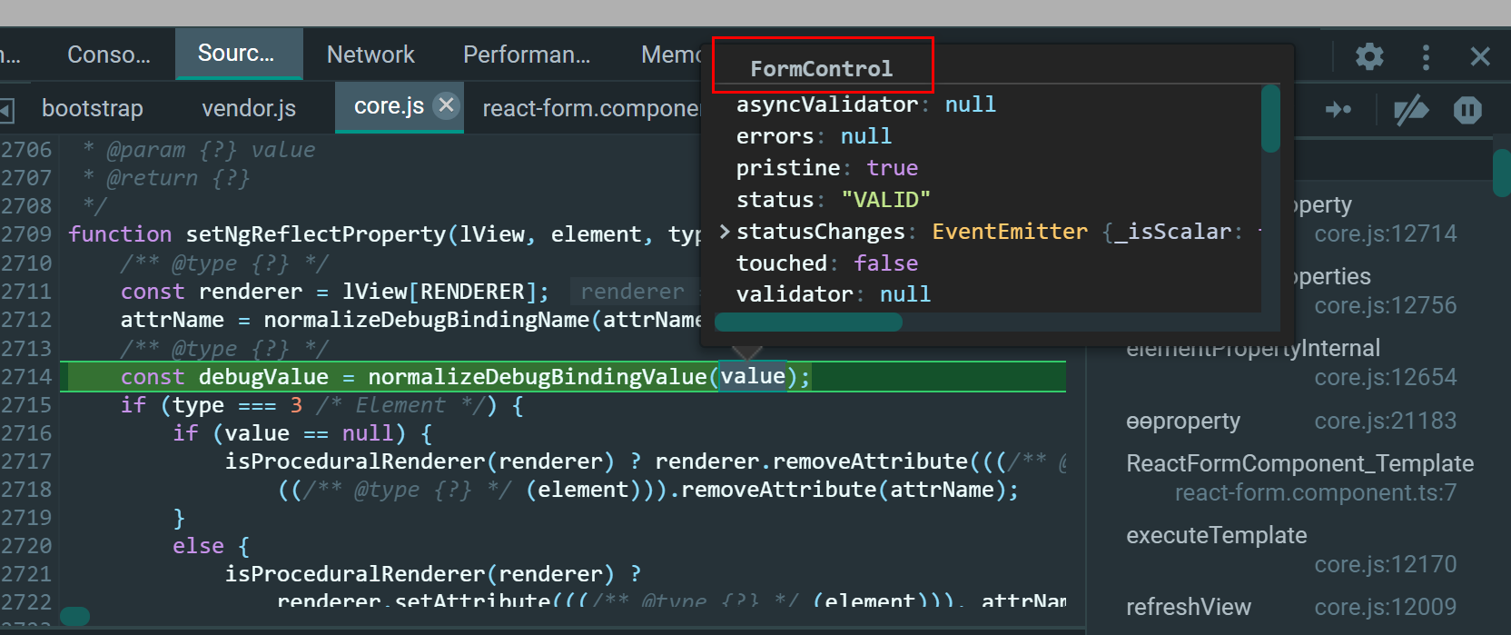 角形式控件原代生HTML码里ng-reflect-form属性和其值的生成时机是什么