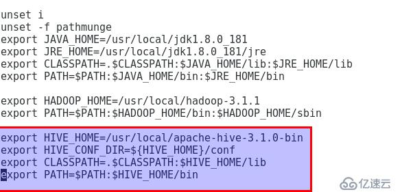  Centos基于Hadoop安装蜂巢”> </p> <p>设置后运行#源/etc/profile使修改生效。</p> <p> <br/> </p> <p> 3.3新建3个目录,以便配置hive-site。xml文件</p> <p>进入Hadoop的本目录,运行以下命令:</p> <p> #。/Hadoop fs mkdir - p/var/hive/warehouse </p> <p> #。/Hadoop fs mkdir - p/var/hive/tmp </p> <p> #。/Hadoop fs mkdir - p/tmp/蜂巢</p> <p>修改3个目录的权限:#,</p> <p> </p> <p> </p> <p> </p> <p> </p> <p> </p> <p> </p> <p> </p> <p> </p> <p> </p> <p> </p> <p> </p> <p> </p> <p> </p> <p>价值标签中的值中的“${系统:java.io.tmpdir}“替换为“/var/蜂巢/tmp