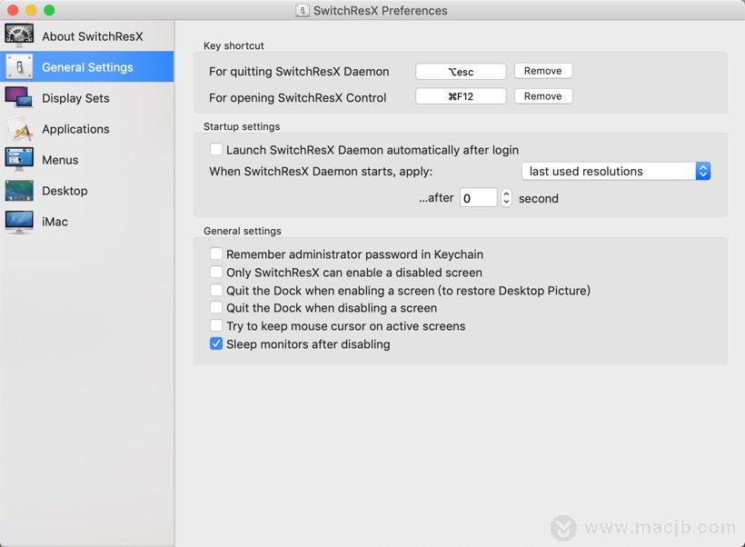  SwitchResX为Mac(屏幕分辨率修改器)