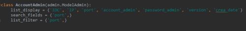  Django: & # 39;价值按照list_display [3] & # 39;指& # 39;account_admin& # 39;,这并不是一个所谓的“> </p> <p>修改按照list_display中的account_admin, password_admin即可解决,其实报错中的信息已经很明确了。</p><h2 class=