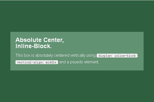 怎么在CSS中使用inline-block实现居中