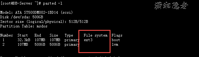 如何在linux中查看文件系统类型