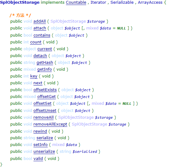  SplObjectStorage方法怎么在PHP中使用“> </p> <p>看下面一个简单的例子:</p> <pre类=