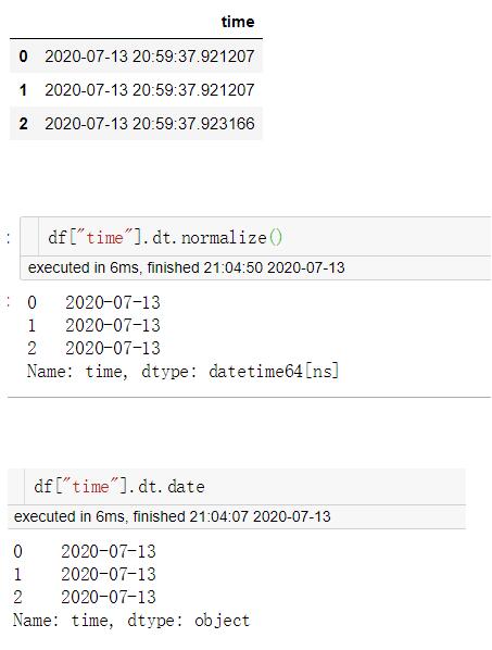 大熊猫数据分析库中的dt接口如何在Python中使用“> </p> <p> <强>补充知识:</强> <强>熊猫字符串与时间序列的处理str与dt </强> </p> <p> <强>一、str属性</强> </p> <p>熊猫里的系列有一个str属性,通个这个属性可以调用一些对字符串处理的通用函数,</p> <p>如:df(& # 39;路# 39;].str.contains(& # 39;康庄大道& # 39;)会返回字符串里包含& # 39;康庄大道& # 39;的数据。</p> <p> <强>二,dt属性</强> </p> <p>熊猫里对时间序列的处理,使用dt属性,如</p> <blockquote> <p> df (& # 39; datetime # 39;] .dt。时间比;时间(10,0)</p> </引用> <p>两个系列的和比较是使用,运算符,如</p> <blockquote> <p> (df (& # 39; datetime # 39;] .dt。时间比;时间(10 0)),(df [& # 39; datetime # 39;] .dt。时间& lt;0)时间(12日),</p> </引用> <p>返回10点到12点之间的数据。</p> <p> <强>三、申请函数示例</强> </p> <blockquote> <p> df(& # 39;时间# 39;]=df (& # 39; datetime # 39;]。应用(λx: x.time ()) </p> </引用> <p类=敖樯堋?看完上述内容,你们掌握大熊猫数据分析库中的dt接口如何在Python中使用的方法了吗?如果还想学到更多技能或想了解更多相关内容,欢迎关注行业资讯频道,感谢各位的阅读! </p><h2 class=