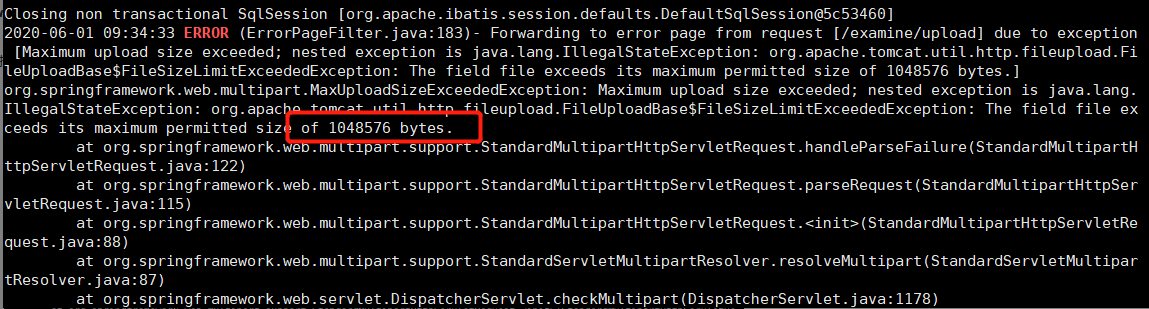  springboot上传文件时出现错误”spring.servlet.multipart。max-file-size”的解决方法