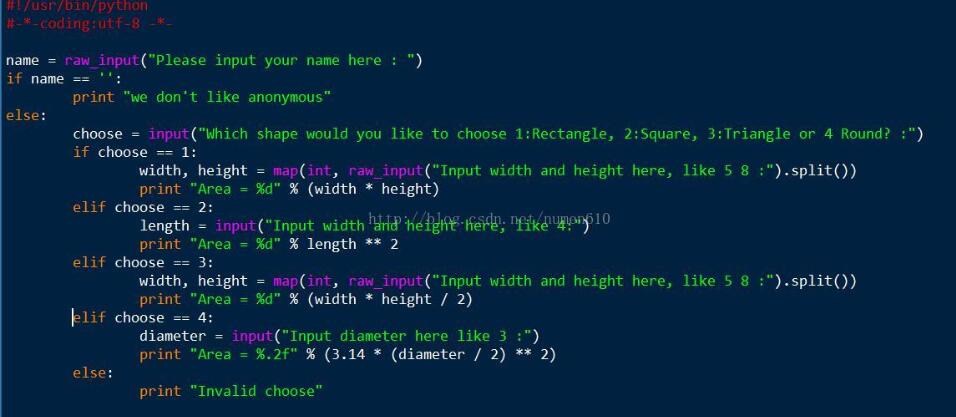  Python简单计算要求形状面积的实例