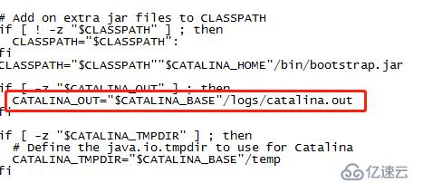  CentOS下安装cronolog拆分tomcat日志文件catalina.out”> <br/>将红框内容改为:<br/> CATALINA_OUT=癈ATALINA_BASE
