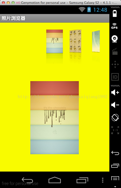  Android自定义画廊控件实现3 d图片浏览器