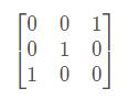  python实现一个反向单位矩阵示例