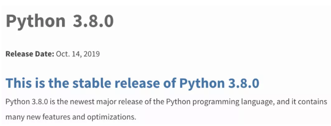  Python 3.8.0 