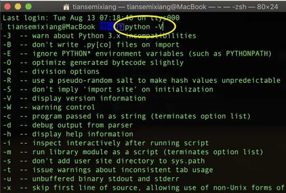  mac查看python版本的方法是什么
