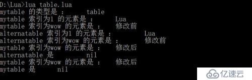  Lua之表(表)