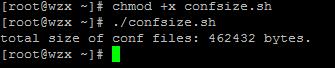  Linux -计算/etc/目录所有*。参看配置文件所占总空间大小