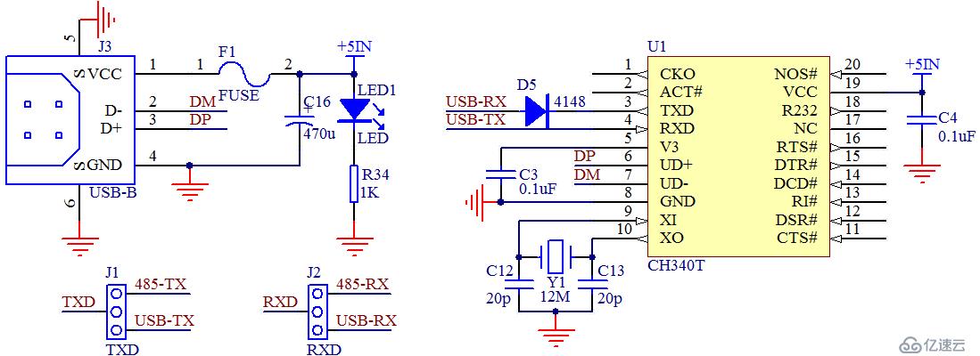  USB转串口通讯”> <br/>图11-5 USB转串口电路</p> <p> <br/> <br/> </p> <p> <br/> </p><h2 class=